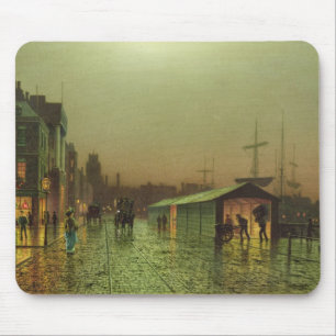 Tapis De Souris Docks de John Atkinson Grimshaw   Liverpool
