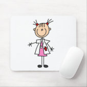 Tapis De Souris Docteur féminin Stick Figure (Avec souris)