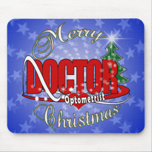 TAPIS DE SOURIS DOCTEUR JOYEUX NOËL D'OPTOMÉTRISTE