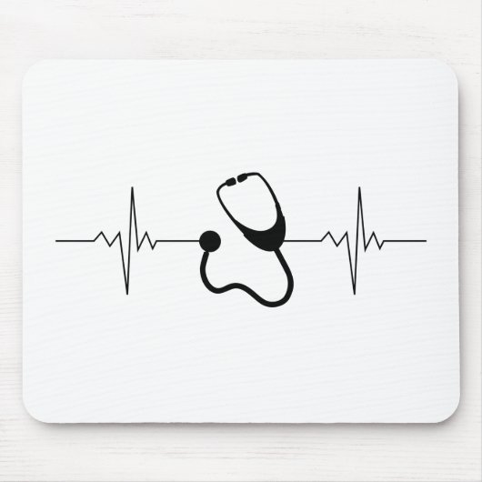 Tapis De Souris Docteur Pulse Heartbeat Line (Devant)