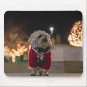 Tapis De Souris Dog à Santa costume (Devant)