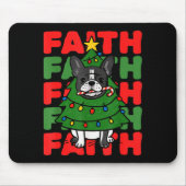 Tapis De Souris Dog Christmas Faith French Bulldog Puppy Family Gr (Devant)