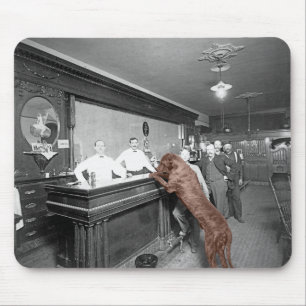 Tapis De Souris Dog Friendly Saloon Tavern Bar 1900 Photograph