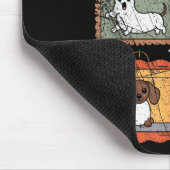 Tapis De Souris Dog In Ghost Costume Funny Halloween Puppy Lover (Coin)