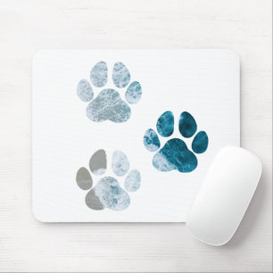 Tapis De Souris Dog Paw Prints - Beach Waves and Sand Beach