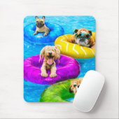 Tapis De Souris Dog Pool Party (Avec souris)