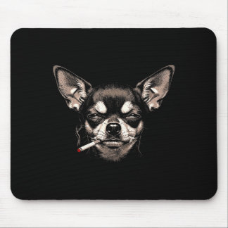 Tapis De Souris Dog Smoking Cigarette Funny Chihuahua Meme Men Wom