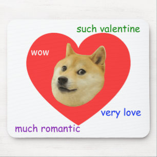 Tapis De Souris Doge beaucoup de Valentines de jour d'amour très