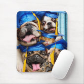 Tapis De Souris Dogs and Cat Grads in Photo Booth (Avec souris)