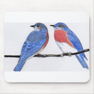 Tapis de souris d'oiseau bleu