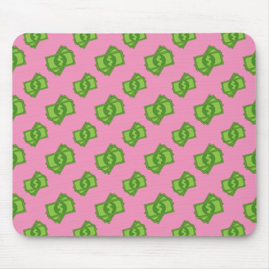 Tapis De Souris Dollar de l'argent du dessin (Devant)