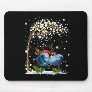 Tapis De Souris Dolphin Reindeer Casquette Père Noël Christmas Tre