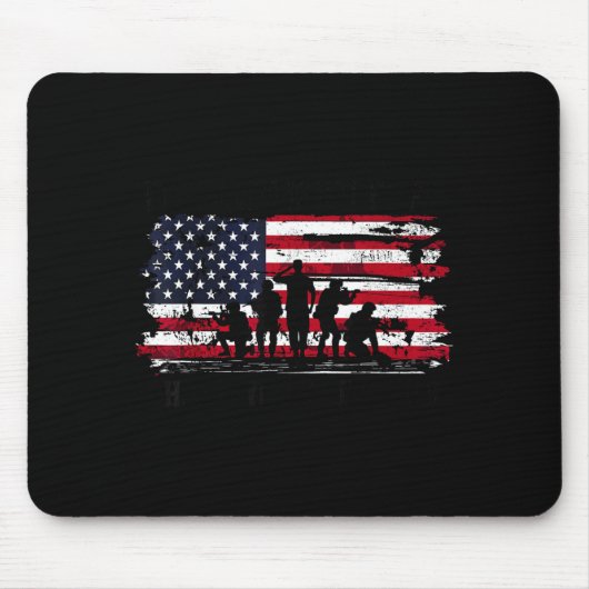 Tapis De Souris Dom Isn't Thank You Veterans Day Military Usa Flag (Devant)