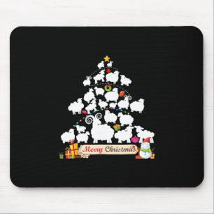 Tapis De Souris Don d'arbre de Noël mouton Drôle cadeau de Noël