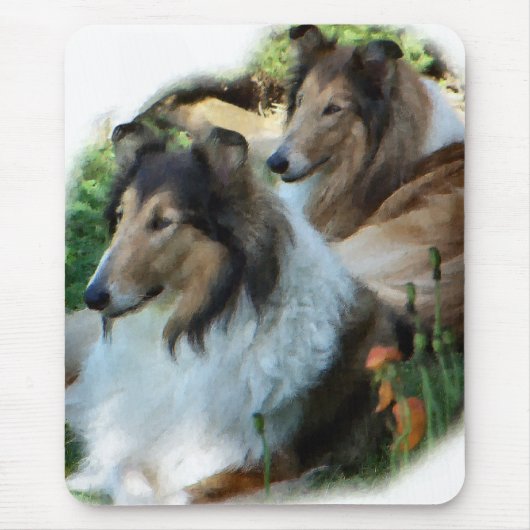 Tapis De Souris Don d'art Rough Collie (Devant)