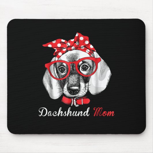 Tapis De Souris Don de chien | Dachshund Maman Lovely (Devant)