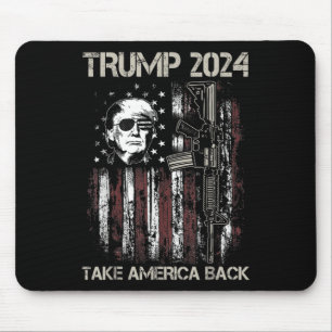 Tapis De Souris Donald Trump 2024 Reprendre l'Amérique Drapeau amé