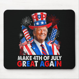 Tapis De Souris Donald Trump Feu patriotique Faire 4 juillet G