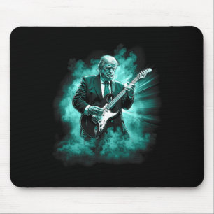Tapis De Souris Donald Trump jouant de la guitare électrique rock