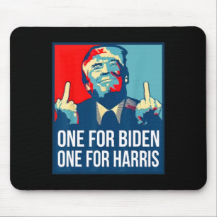 Tapis De Souris Donald Trump Middle Finger Biden Harris America Re
