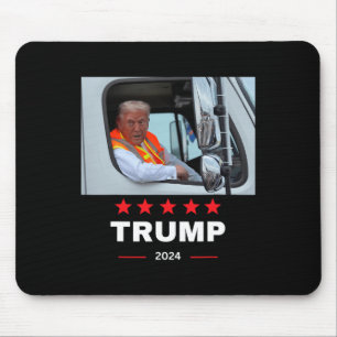 Tapis De Souris Donald Trump Se Déplace Dans Un Camion À ordures