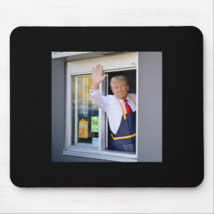 Tapis De Souris Donald Trump travaille à la station de friture et