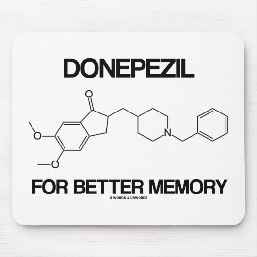 Tapis De Souris Donepezil Pour Une Meilleure Mémoire (Molécule Chi (Devant)