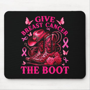 Tapis De Souris Donner le coup de pied au cancer du sein Cowgirl C