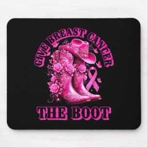 Tapis De Souris Donner le coup de pied au cancer du sein Cowgirl N