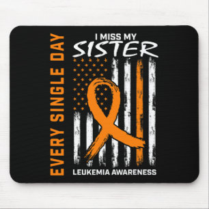 Tapis De Souris Dons de sympathie Perte de soeur Orange Leukemia A