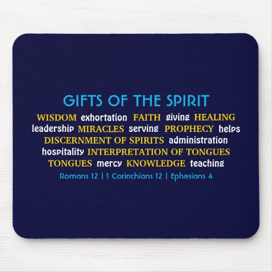 Tapis De Souris DONS D'ESPRIT | Bleu inspirant | Christian (Devant)