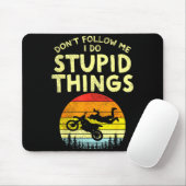 Tapis De Souris Dont Follow Me Stud Things Funny Motocross Dirt Bi (Avec souris)