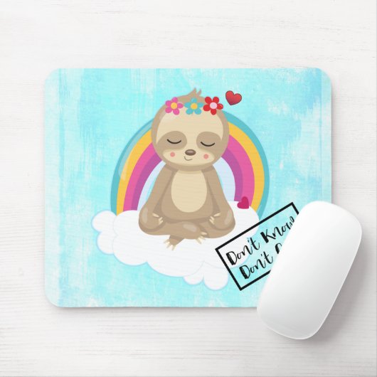 Tapis De Souris Don't Know Don't Care Text (Avec souris)