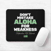 Tapis De Souris Don't Mistake Aloha For Weakness (on Back)  (Avec souris)