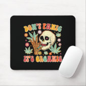 Tapis De Souris Don't Panic It's Organic Weed Skull  (Avec souris)