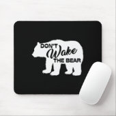Tapis De Souris Don't Wake The Bear Funny Bear Silhouette Graphic  (Avec souris)