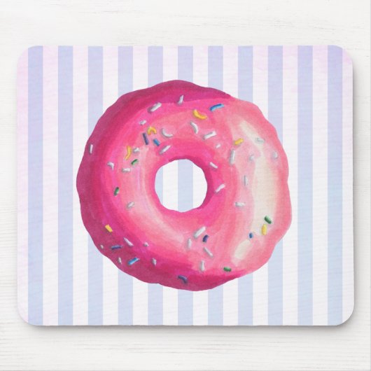 Tapis De Souris Donut With Pink Frosting And Sprinkles (Devant)