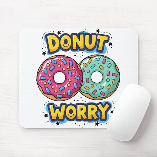 Tapis de souris Donut Worry (Avec souris)