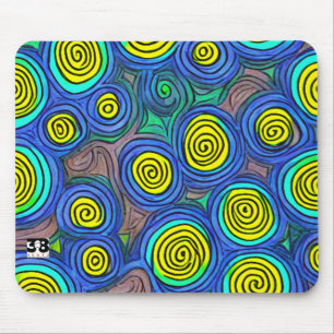 Tapis De Souris Doodle Art Swirls