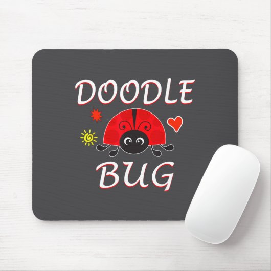 Tapis De Souris Doodle Bug Funny Doodle Ladybug  (Avec souris)