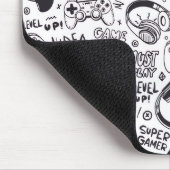 Tapis de souris doodle de jeu vidéo monochrome (Coin)