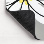 Tapis De Souris Doodle Dray Daisy Blanc Monogramme mignon (Coin)