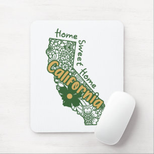 Tapis De Souris Doodles floraux de Californie