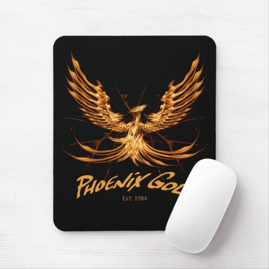 Tapis de souris d'or de Phoenix (Avec souris)