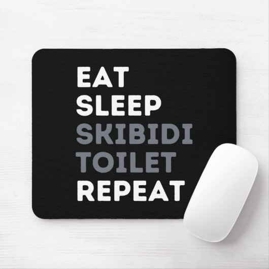 Tapis De Souris Dormir Skibidi Toilet Répéter Funny Skibidi Toil (Avec souris)