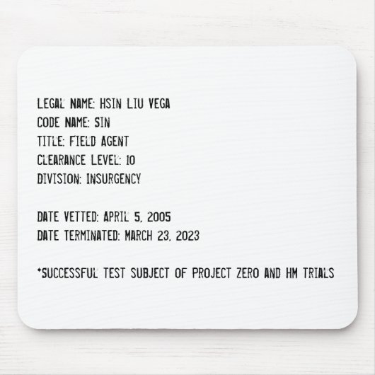 Tapis De Souris Dossiers de Hsin (Devant)
