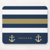 Tapis De Souris Double ancre marine Monogram Mousepad (Devant)