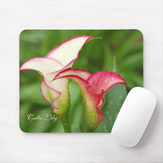 Tapis De Souris Double Calla Lily Mousepad (Avec souris)
