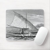 Tapis De Souris Double canoë de Fijian de l'histoire de (Avec souris)
