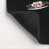Tapis De Souris Double cicatrices de mastectomie avec fleurs Cance (Coin)